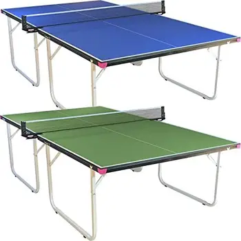 16 Маса за пинг-понг | 3 години гаранция Маса за тенис на маса | се предлага в напълно сглобени | Спестява място, маса за пинг-понг за игри стая